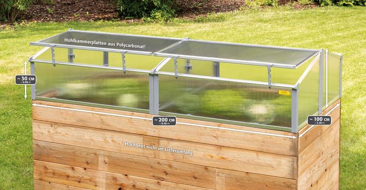 Produktbild Juwel Thermo Frühbeet 200 / Thermohaus / Gewächshaus für Hochbeet 2x1m - 20443