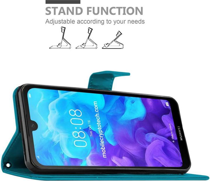 Image du produit Cadorabo Couverture du livre de fleurs (Huawei Y6 Pro)