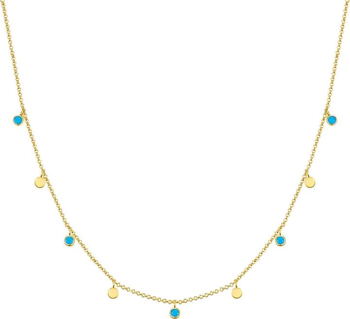 Actual product image Glanzstücke München Ladies Sterling Silver Turquoise Yellow Gold 40.0 cm Base Chain + 5.0 cm Extention - 28667 (Sterling Silver, 40 - 45 cm)