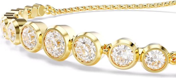 Immagine prodotto Swarovski Imber Tennis Armband Gemischte Rundschliffe Weiss Gold (24 cm, Metallo Swarovski)