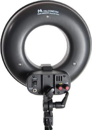 Produktbild Falcon Eyes Bi-Color LED Ringlampe Dimmbar DVR-300DVC auf 230V (Stableuchte)