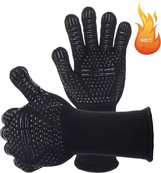 Werkstein Guanti da barbecue resistenti al calore (Fibre aramidiche, silicone termoresistente)