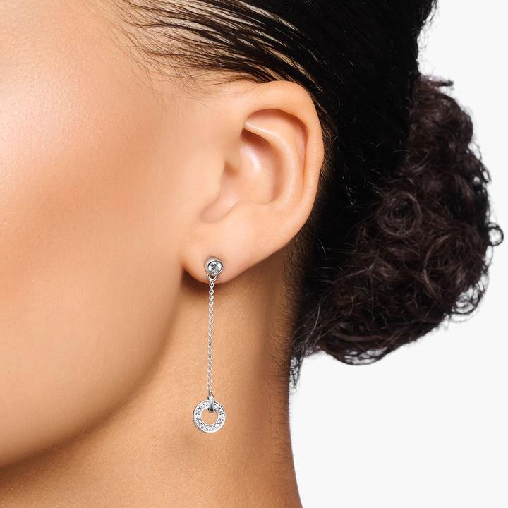 Immagine prodotto Thomas Sabo Orecchino a cerchio con pietre bianche, argento (Argento 925)