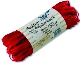 Produktbild Folia Bringmann Naturbast Raffia 50g Hochrot (Geschenkband, 1 x)
