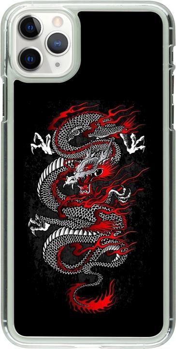 Produktbild PhoneLook Hülle transparent Japanese style Dragon Tattoo Red Black (Apple iPhone 11 Pro Max)