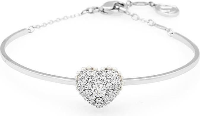 Swarovski Hyperbola Armreif Herz Weiss (Swarovski Metall)