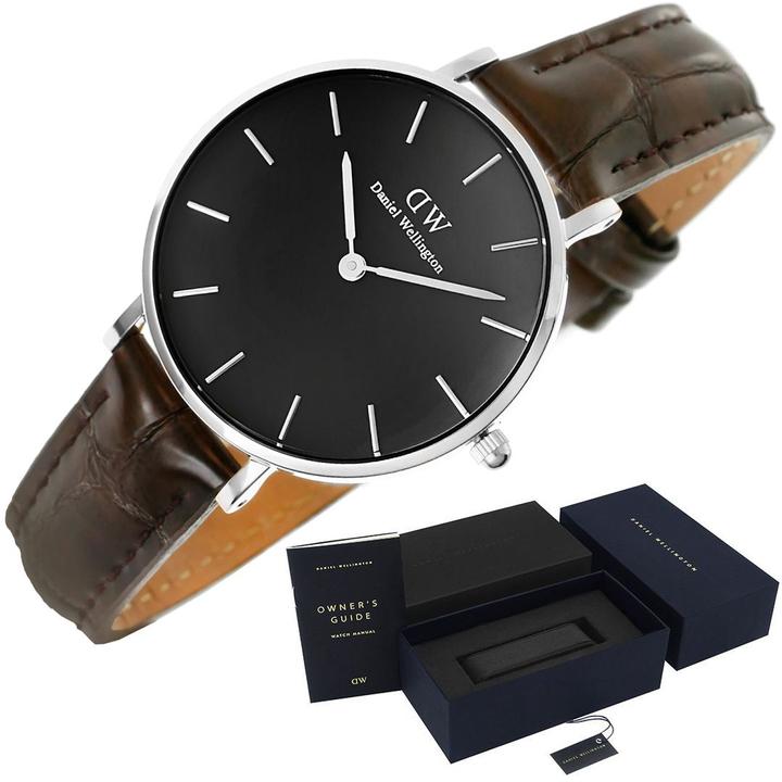 Immagine prodotto Daniel Wellington Classic Petite York Nero Argento (Orologio da polso analogico, 32 mm)