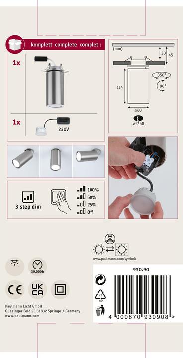 Actual product image Paulmann PAUL LED recessed luminaire (470 lm)