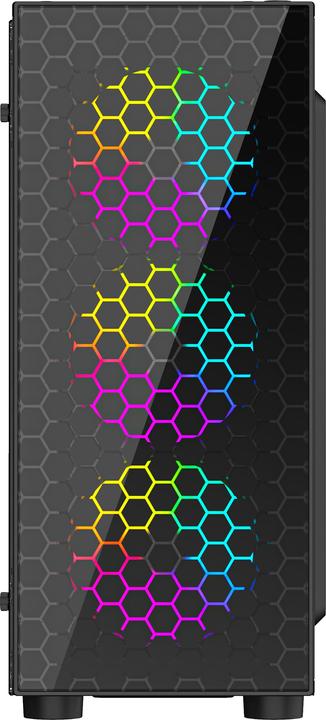 Actual product image Gembird Gaming ARGB case Fornax 500 bl (uATX, ATX, Mini-ITX, mATX)