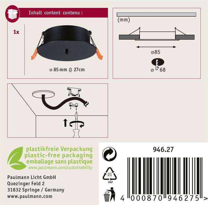 Immagine prodotto Paulmann Gurt-System ULine Basis Set