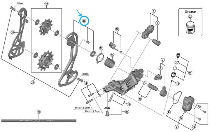 Produktbild Shimano Leitblech RD-RX810 Set aussen