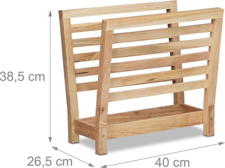 Produktbild Relaxdays Zeitungsständer Walnuss (26.5 x 40 x 38.5 cm)