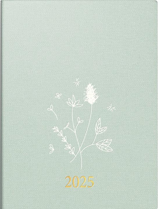 Ridoide Agenda tascabile Design Line 2025 360301525 1W/2S Flowers DE 12x16cm (12 x 16 cm, Tedesco)