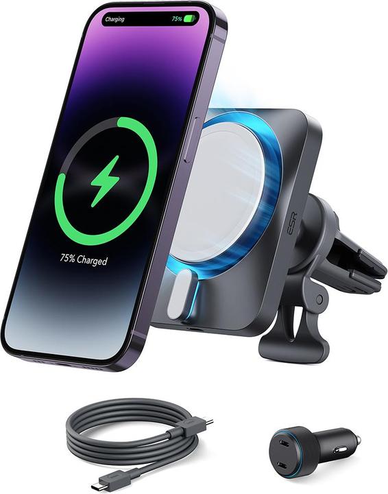 Produktbild ESR 15W Magnetische Oplader Telefoon Ventilatierooster Auto Houder Compatibel