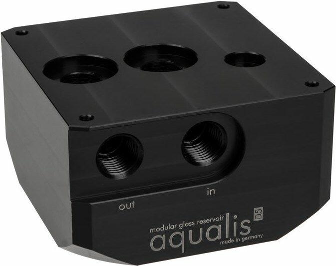 Aqua Computer Pump adapter for D5 pumps, compatible with aqualis, G1/4
