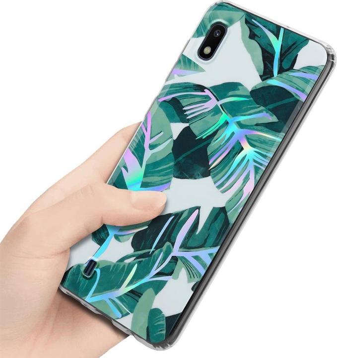 Actual product image Cadorabo IMD TPU Colorful Flowers & Leaves Cover (Samsung Galaxy A10, HTC One M10)