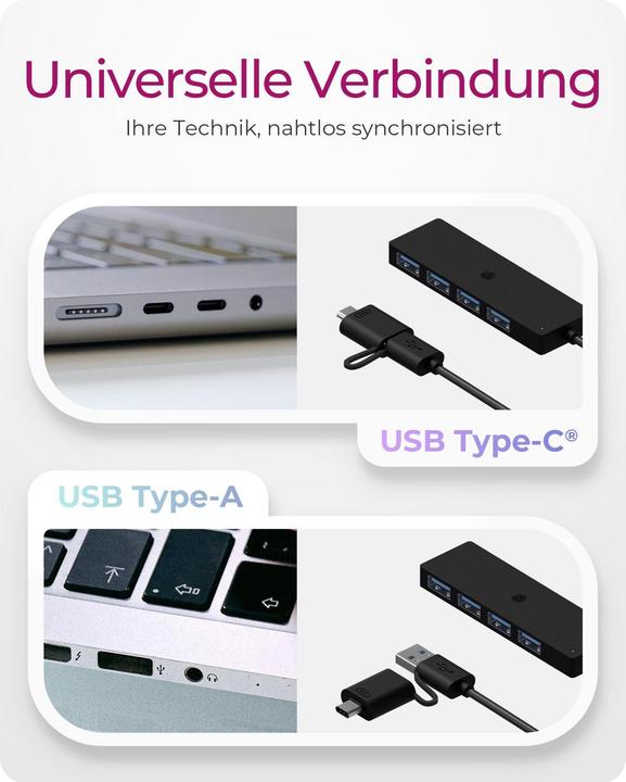 Produktbild Icy Box IB-HUB1424-C3 (USB-C, USB-A, 4 Ports)