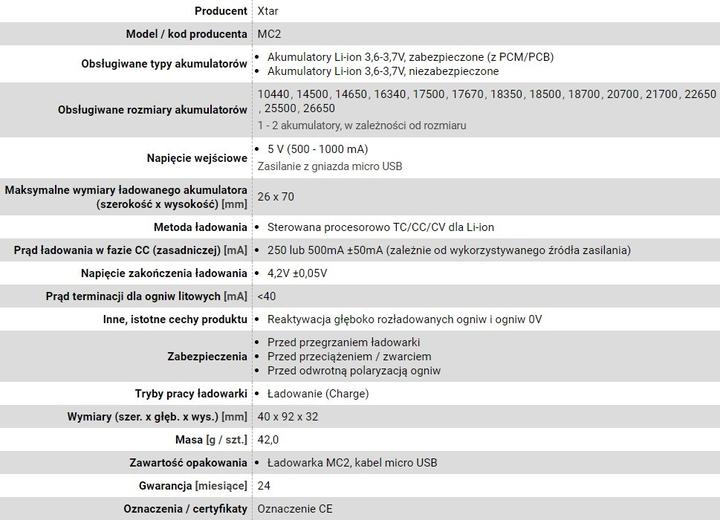 Image du produit Xtar Chargeur de batterie MC2 (1 pcs, Batterie)