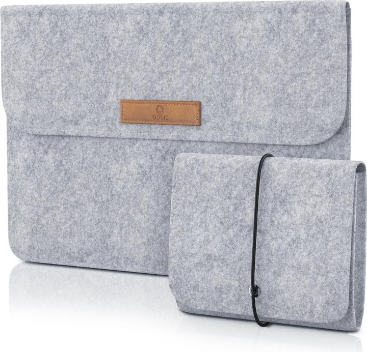 Produktbild Aplic Laptoptasche, Notebooktasche mit Zubehörfächern für Laptops bis 13,3" (33,7cm) aus Naturfliz (13.30", Universal)