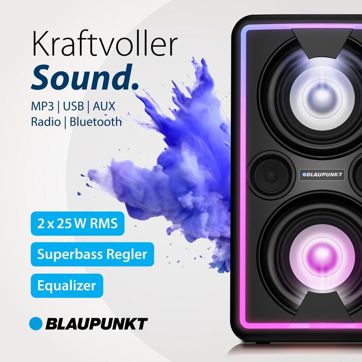 Produktbild Blaupunkt Party Lautsprecher mit TWS | PS 2000 (12 h, Batteriebetrieb)