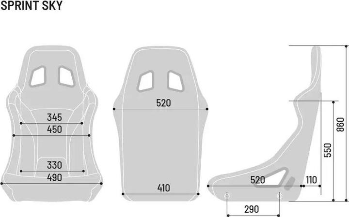 Produktbild Sparco Rennsitz Sprint+ SKY