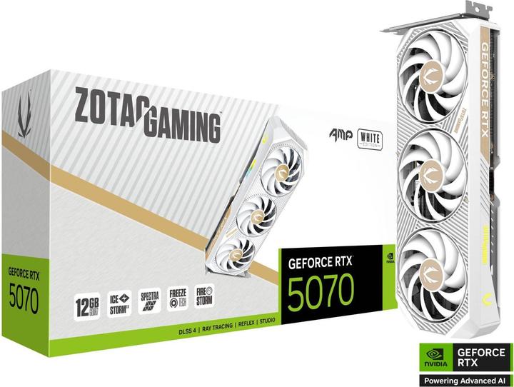 Image du produit Zotac GeForce RTX 5070 AMP White Edition (12 Go)