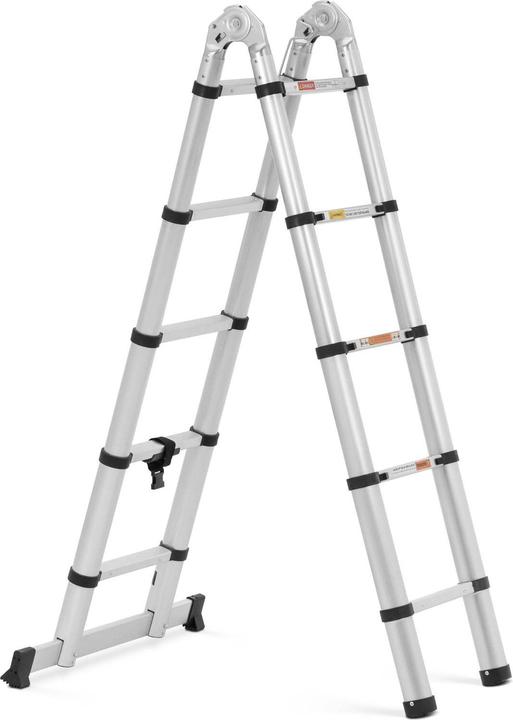 MSW Klappbare Alu-Teleskopleiter (Scala telescopica, 84 cm)