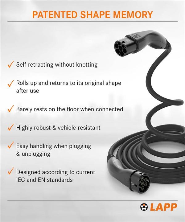 Produktbild Lapp Mobility EV-TYP2 Ladekabel HELIX 3-phasig (Typ 2, 22 kW, 33 A, 5 m)