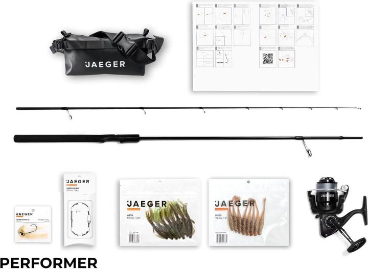 Image du produit Jaeger Perch Go Kit - Perche Starter Combo Performer Edition (Canne à lancer, 204 cm)