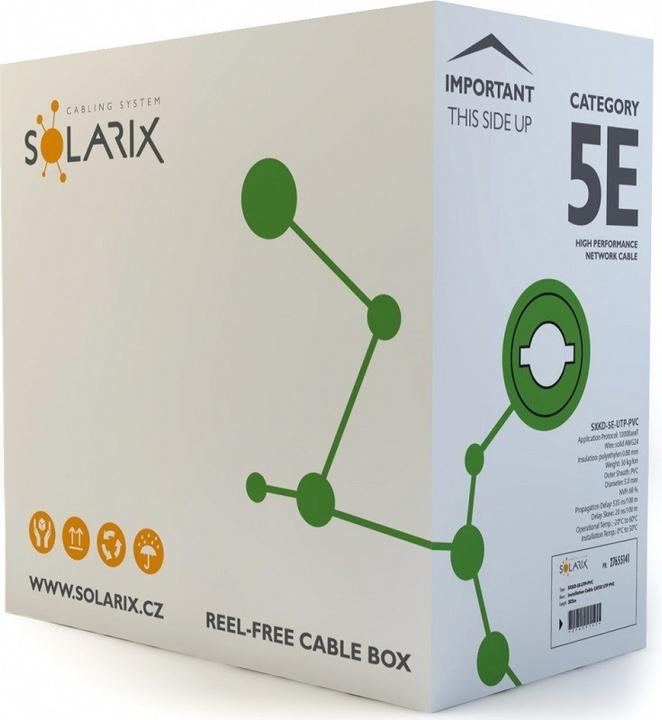 Produktbild Solarix Kabel Instalacyjny Cat5e Utp Pvc Eca 305m/ (U/UTP, CAT5e, 305 m)