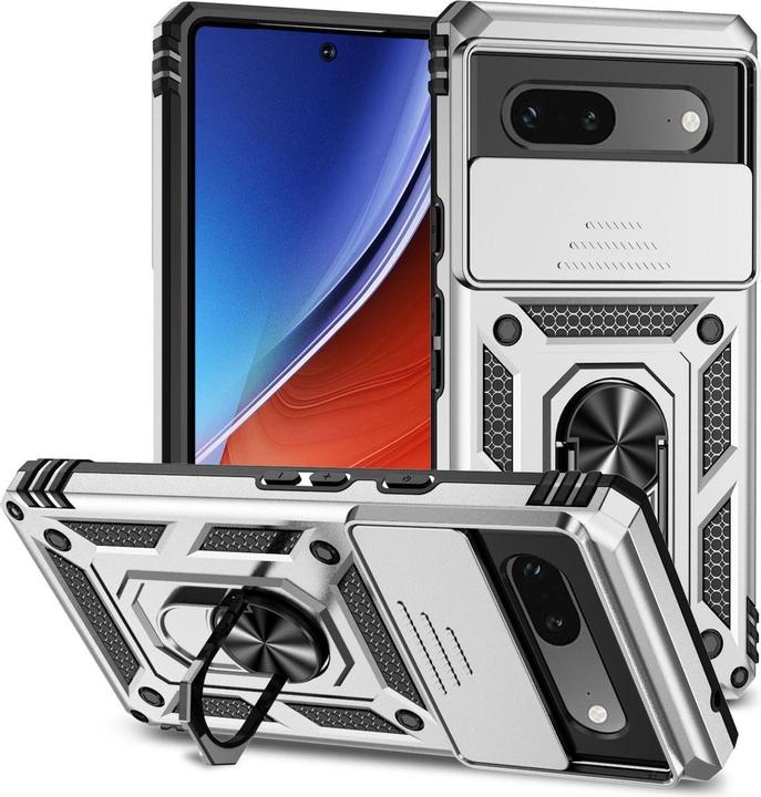 Produktbild König Design Hülle Handy Schutz für Google Pixel 7a Case Cover Halter Ring Etuis Bumper Neu (Google Pixel 7a)
