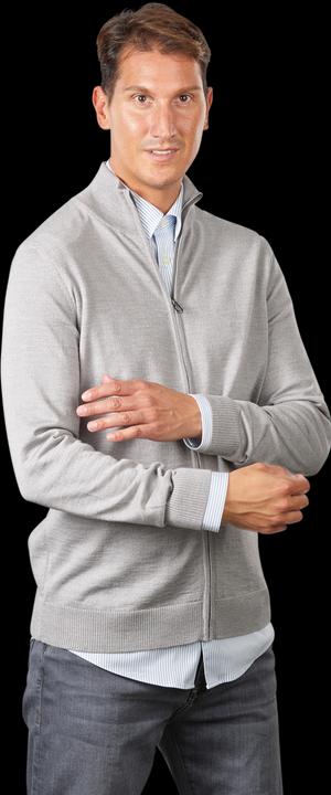 Actual product image Joop! Knit Davis Zip Cardigan Silver (M)