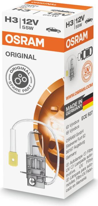 Actual product image Osram 64151, H3, 55 W, halogen, PK22s, 1450 lm, 4.2 cm