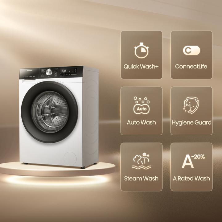 Immagine prodotto Hisense WD3S8043BW3 Lavasciuga a libera installazione 8Kg