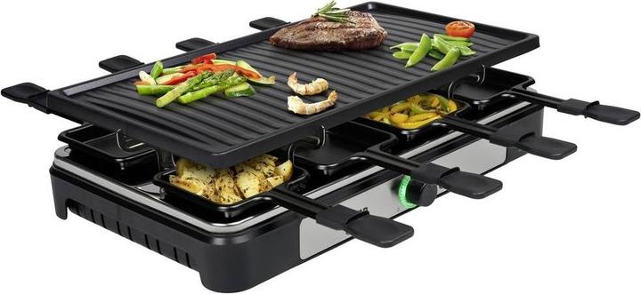 Image du produit Tristar Gourmetstel RA-2746 - Gourmetset Raclette 8 personnes - Met thermostat réglable - Zwart/RVS