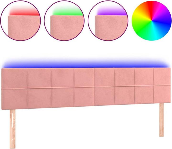 Actual product image VidaXL LED Kopfteil Samt (200 x 5 x 88 cm)