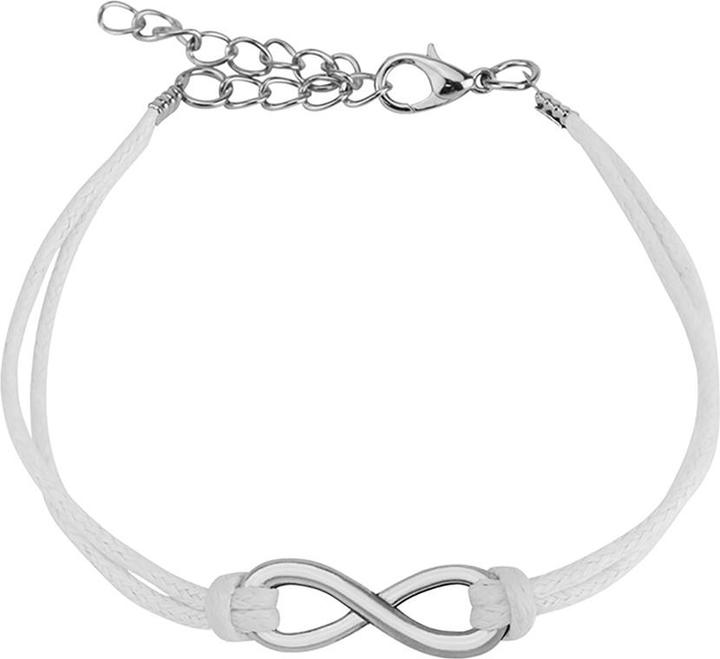 Image du produit Hollywood Body Jewelry Bracelet en cuir synthétique blanc Infini (Similicuir, sans laiton)
