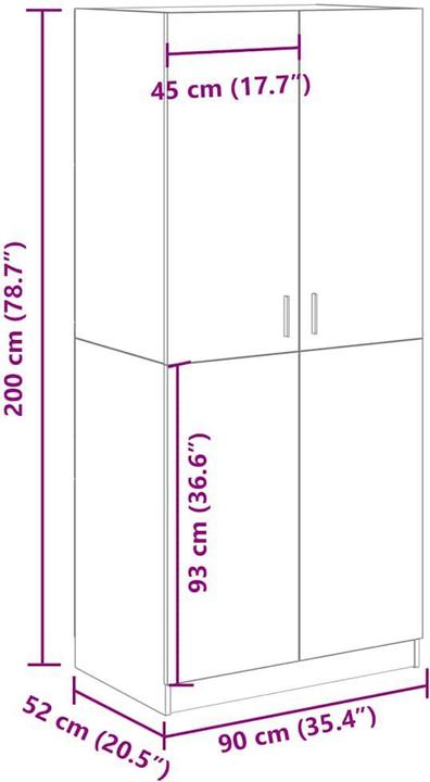 Produktbild VidaXL Egypt (90 x 52 x 200 cm)