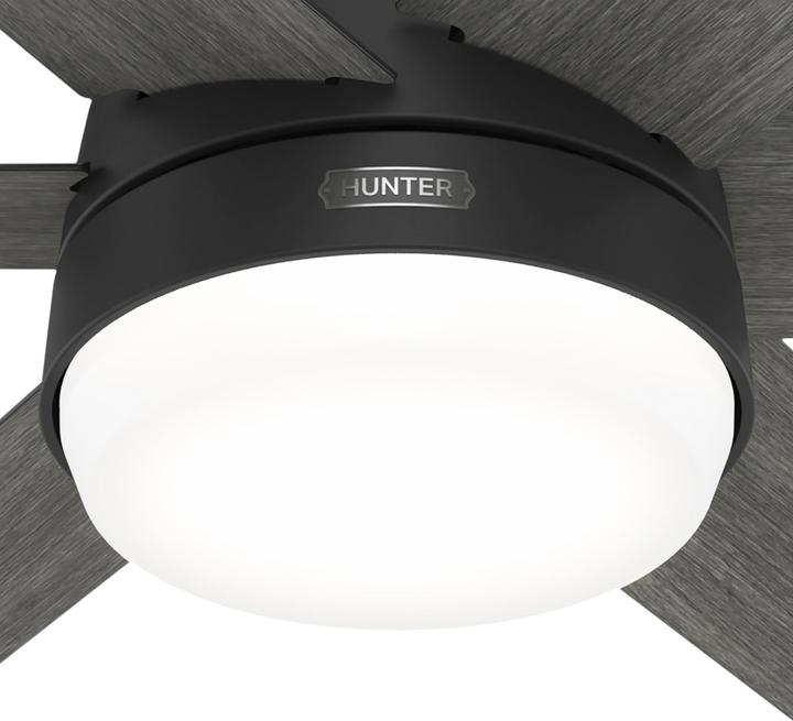 Actual product image Hunter Fans DC Deckenventilator Arete Schwarz mit Licht & Fernbedienung (42.70 dB)