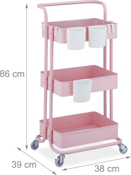 Image du produit Relaxdays Chariot à roulettes