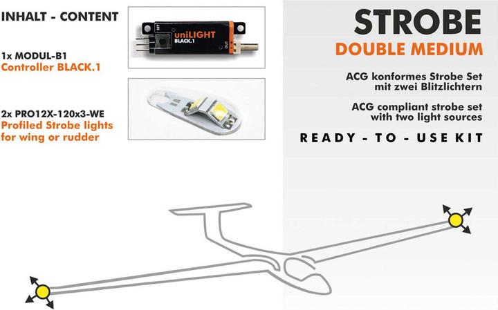 Image du produit Unilight Strobe-Medium Kit D'éclairage Acg