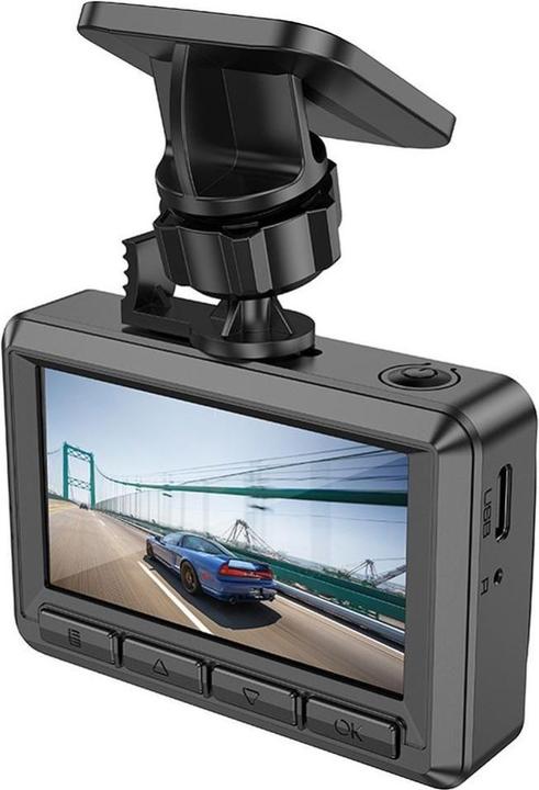 Image du produit Hoco Casque avec microphone caméra voiture avec écran 2,45" + caméra arrière 1080P/30fps DV3 noir (Écran intégré, Bluetooth, Vision nocturne, Microphone intégré, Full HD)