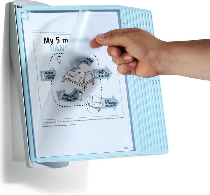 Actual product image Durable SHERPA document display carousel wall portrait