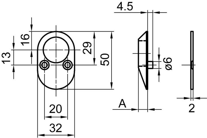 Produktbild Glutz Zylinderschutzrosetten 5326.2 S (1 Stk.)