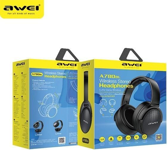 Actual product image Awei Bluetooth headphone s A780BL black (No noise cancelling, 15 h, Wireless)
