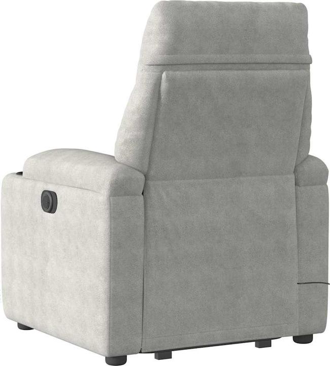 Immagine prodotto VidaXL Poltrona massaggiante con ausilio stand-up Tessuto in microfibra grigio chiaro Poltrona relax