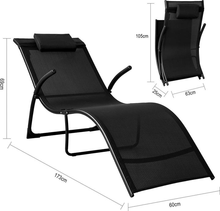Actual product image SoBuy Garden lounger (173 cm)
