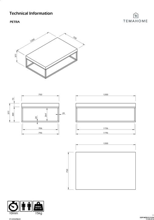 Produktbild Temahome Petra (120 x 75 x 35 cm)