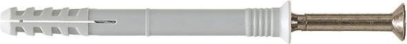 Nageldübel Schlagdübel 6 x 60 mm Senkkopf mit Schraube Bohr ø 8 mm verzinkt (200 Stk.)
