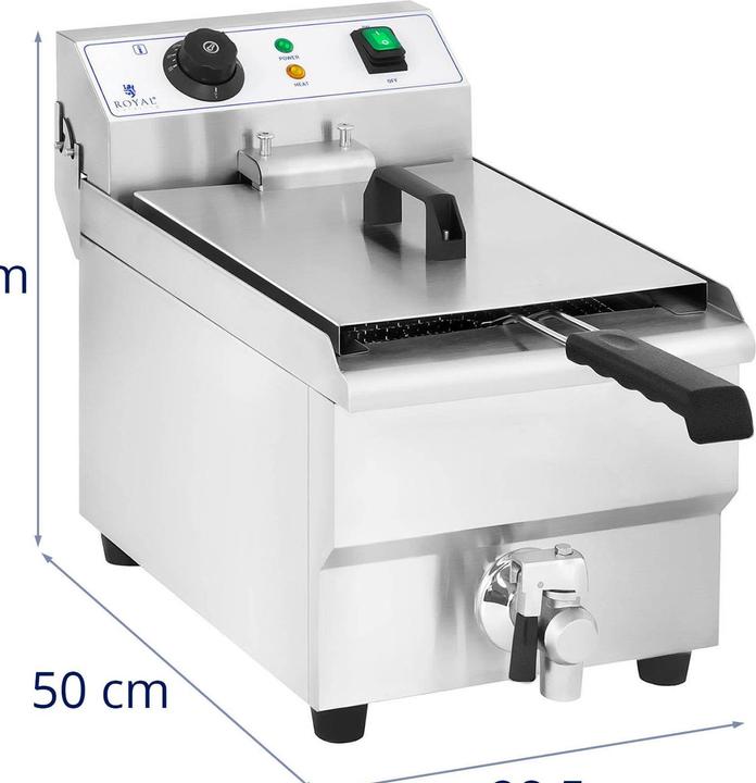 Actual product image Royal VKB Catering Electric fryer - 10 litre met afvoerkraan